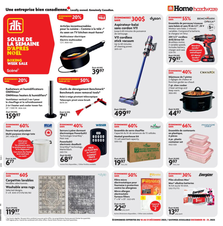 Circulaire Home Hardware Du 18 au 31 décembre 2025