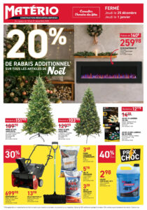 Circulaire Matério Du 18 au 31 décembre 2025