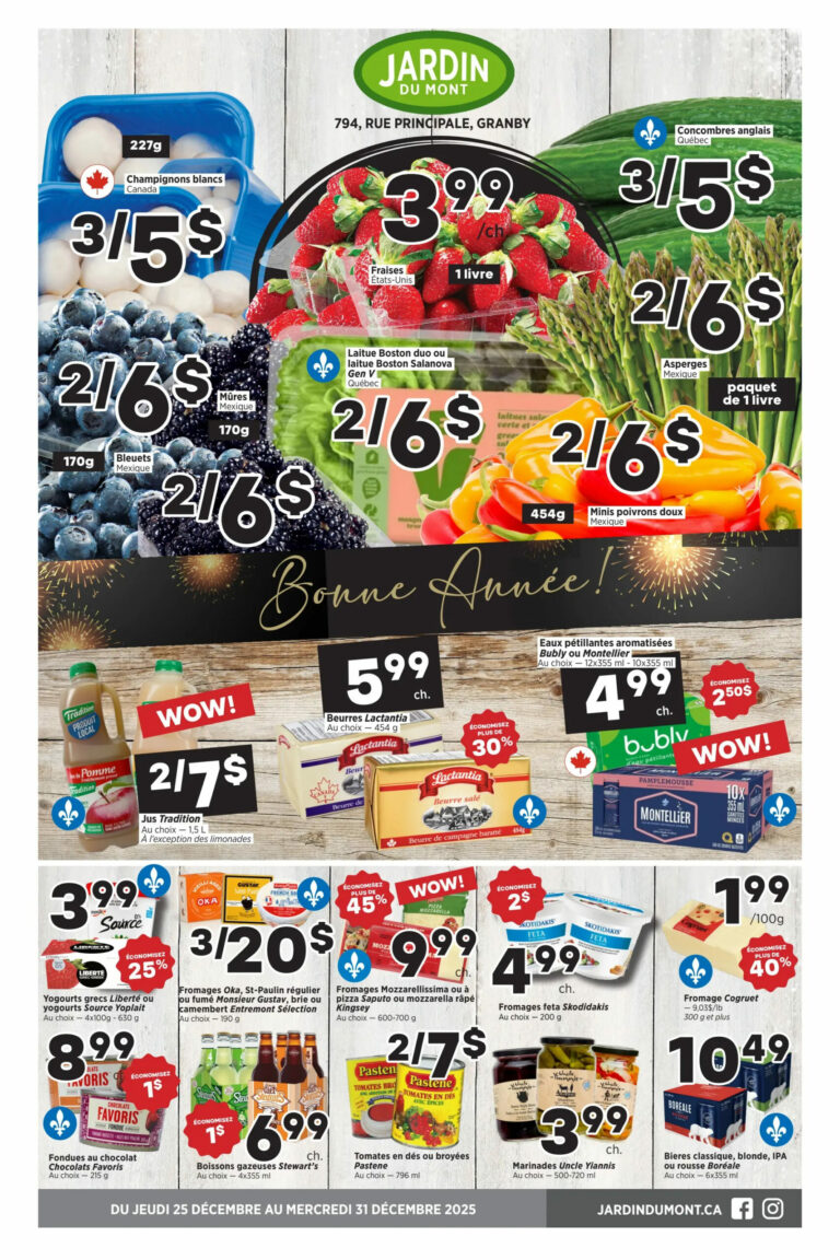 Circulaire Jardin du Mont Du 25 au 31 décembre 2025