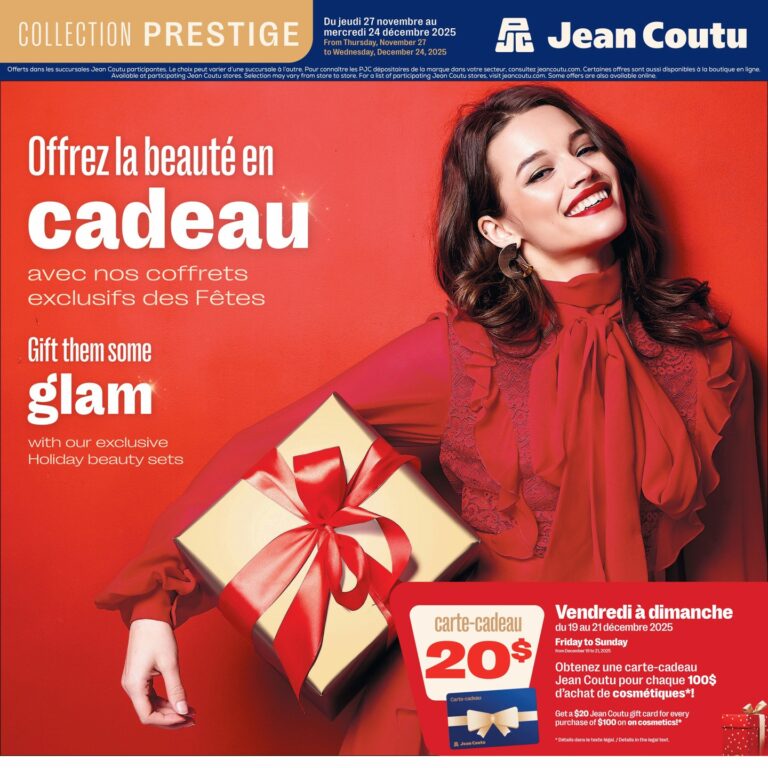 Circulaire Jean Coutu Beauté Du 18 au 24 décembre 2025