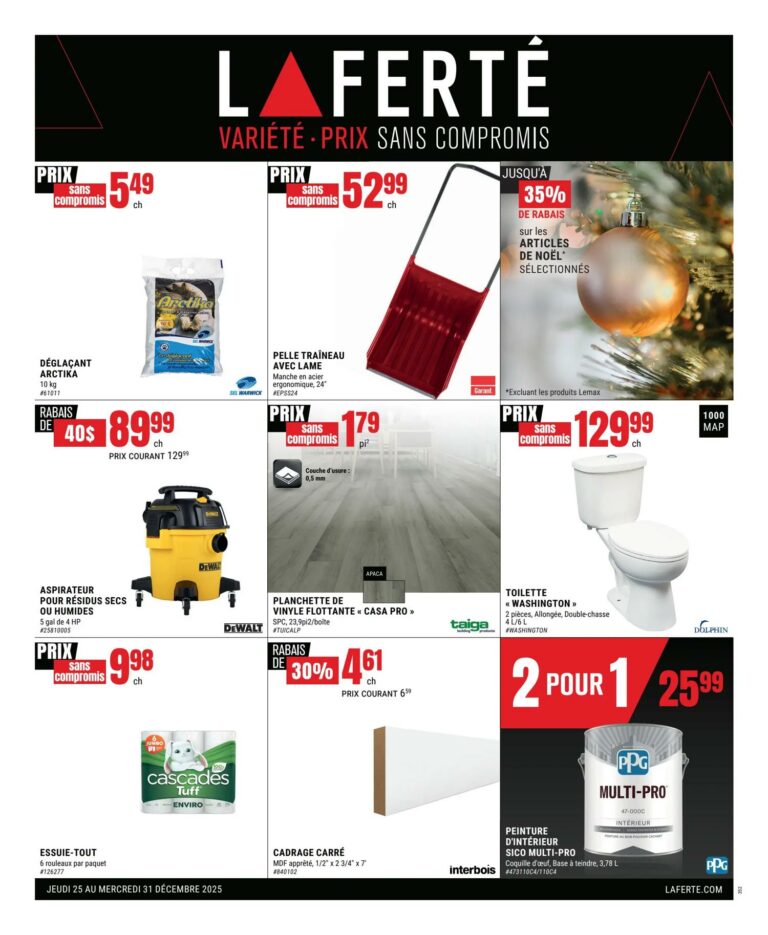 Circulaire Laferte Du 25 au 31 décembre 2025