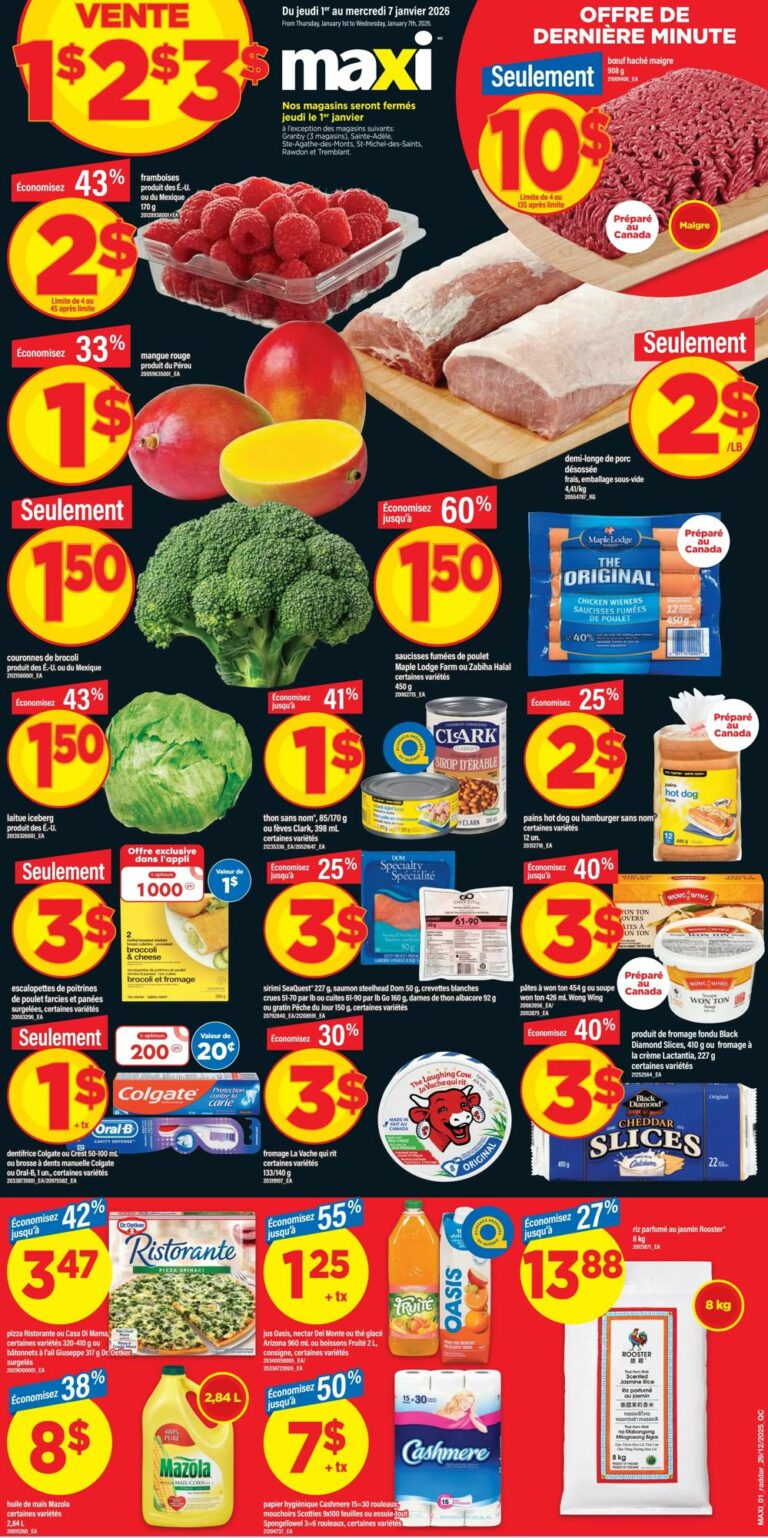 Circulaire Maxi Du 1 au 7 janvier 2026