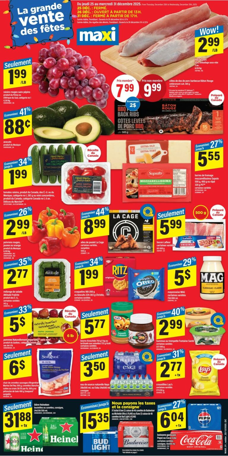 Circulaire Maxi Du 25 au 31 décembre 2025
