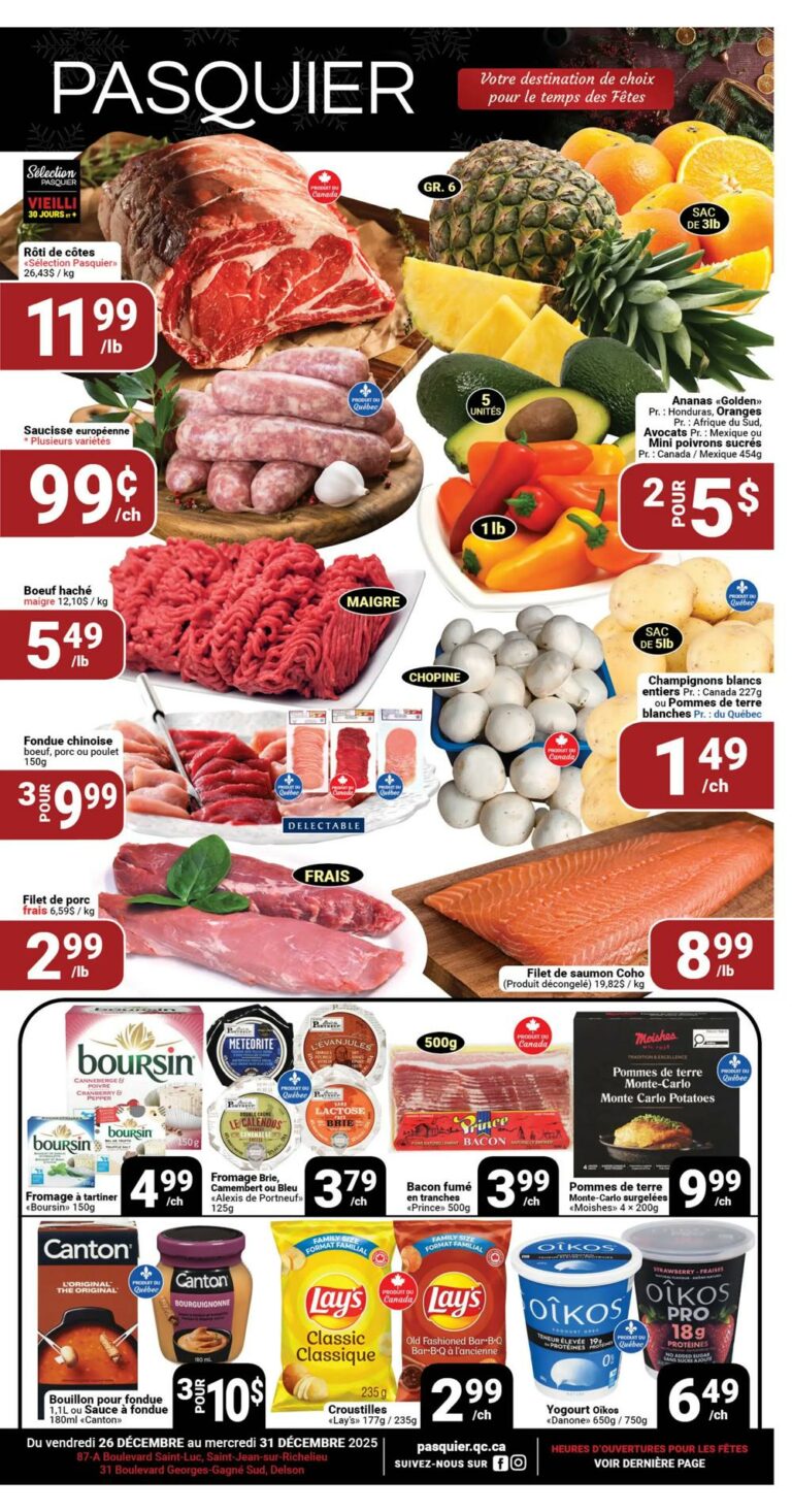 Circulaire Pasquier Du 25 au 31 décembre 2025