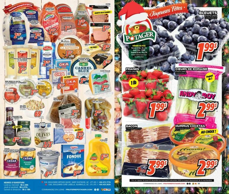 Circulaire Fruiterie Potager Saint-Eustache / Blainville Du 25 au 31 décembre 2025