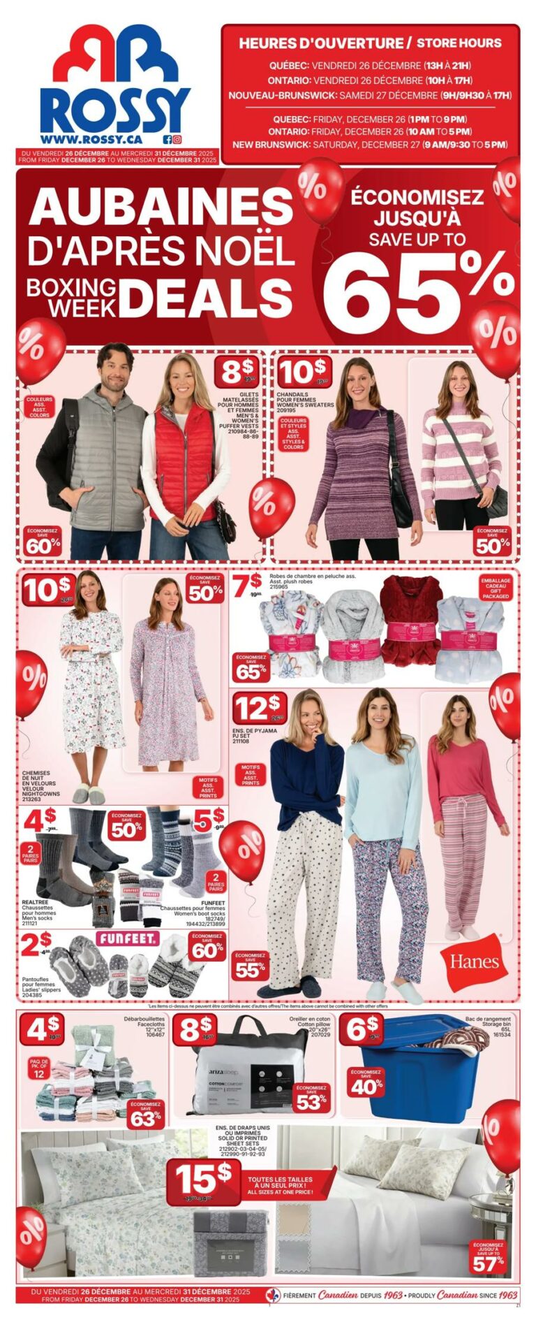 Circulaire Rossy Du 25 au 31 décembre 2025
