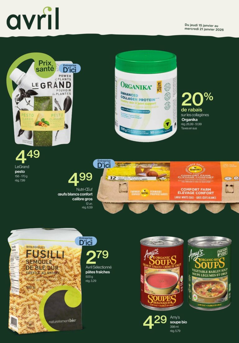 Circulaire Avril Du 15 au 21 janvier 2026