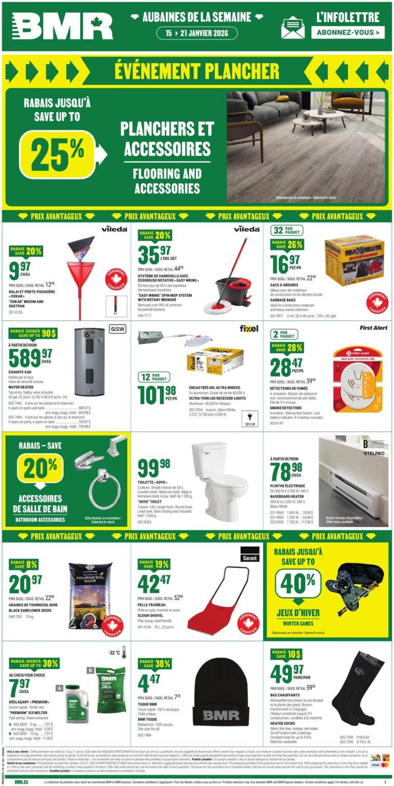 Circulaire BMR Du 15 au 21 janvier 2026