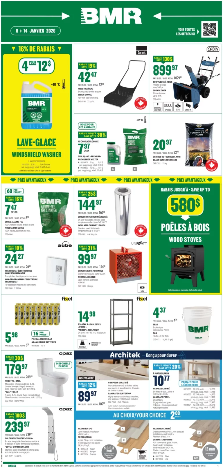 Circulaire BMR Du 8 au 14 janvier 2026