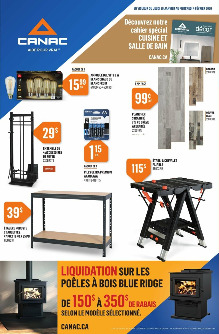 Circulaire Canac Du 29 janvier au 4 février 2026