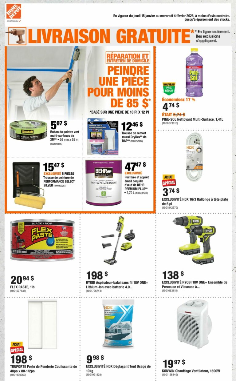 Circulaire Home Depot Du 15 janvier au 4 février 2026
