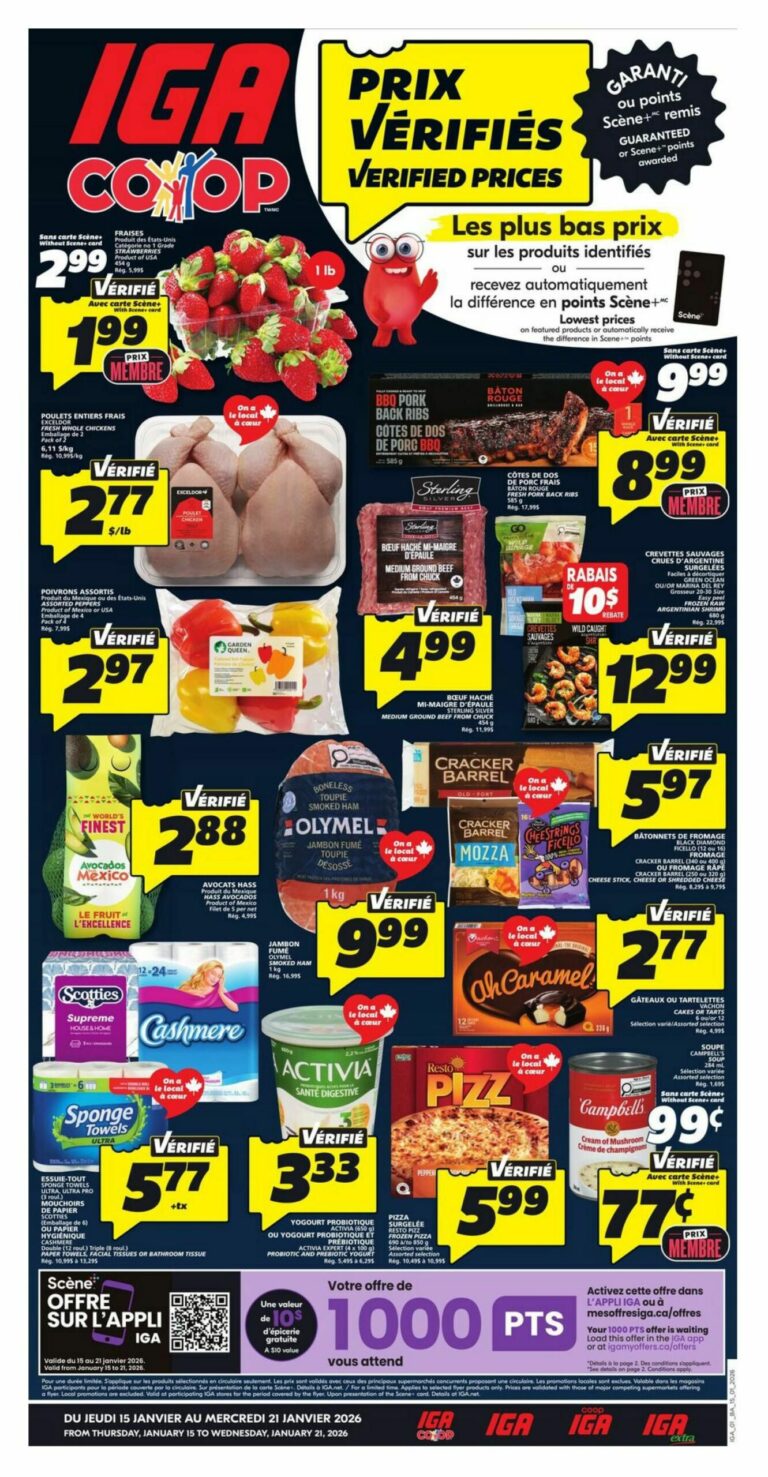 Circulaire IGA – Nouveau Brunswick Du 15 au 21 janvier 2026