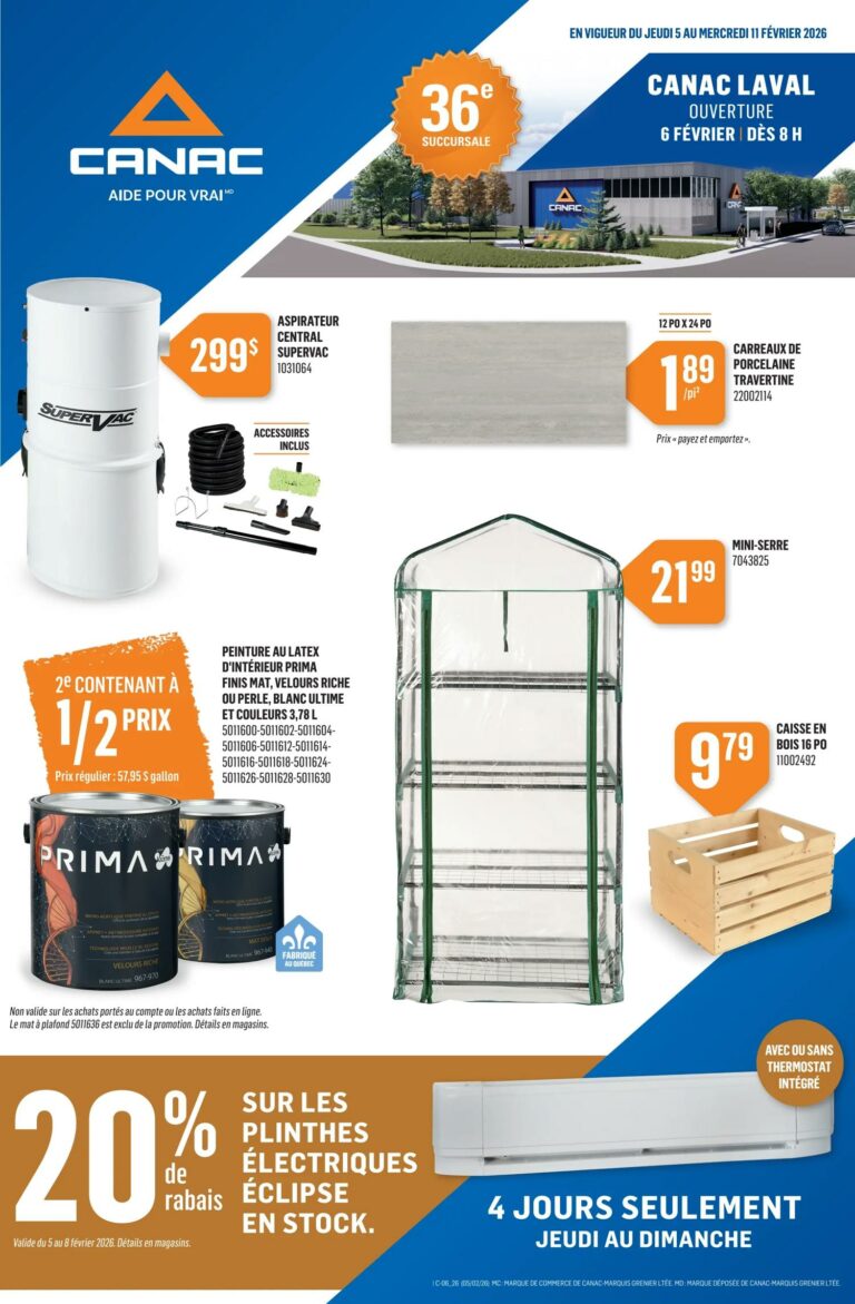 Circulaire Canac du 5 au 11 février 2026
