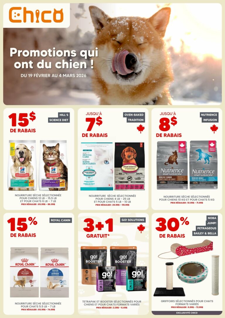 Circulaire Chico Boutique d&rsquo;Animaux du 19 février au 4 mars 2026