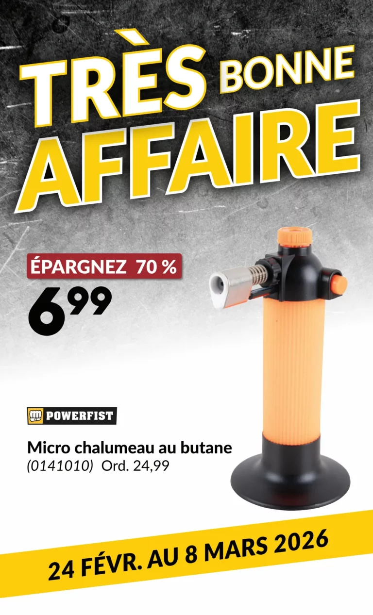 Circulaire Princess Auto – Très bonne affaire du 24 février au 8 mars 2026