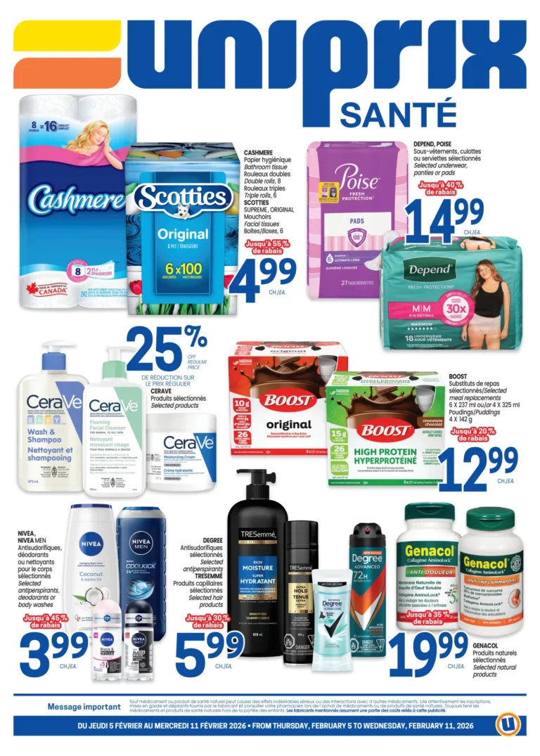 Circulaire Uniprix Santé Du 5 au 11 février 2026