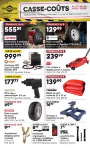 Circulaire Princess Auto – Casse-coûts du 1 au 30 avril 2026