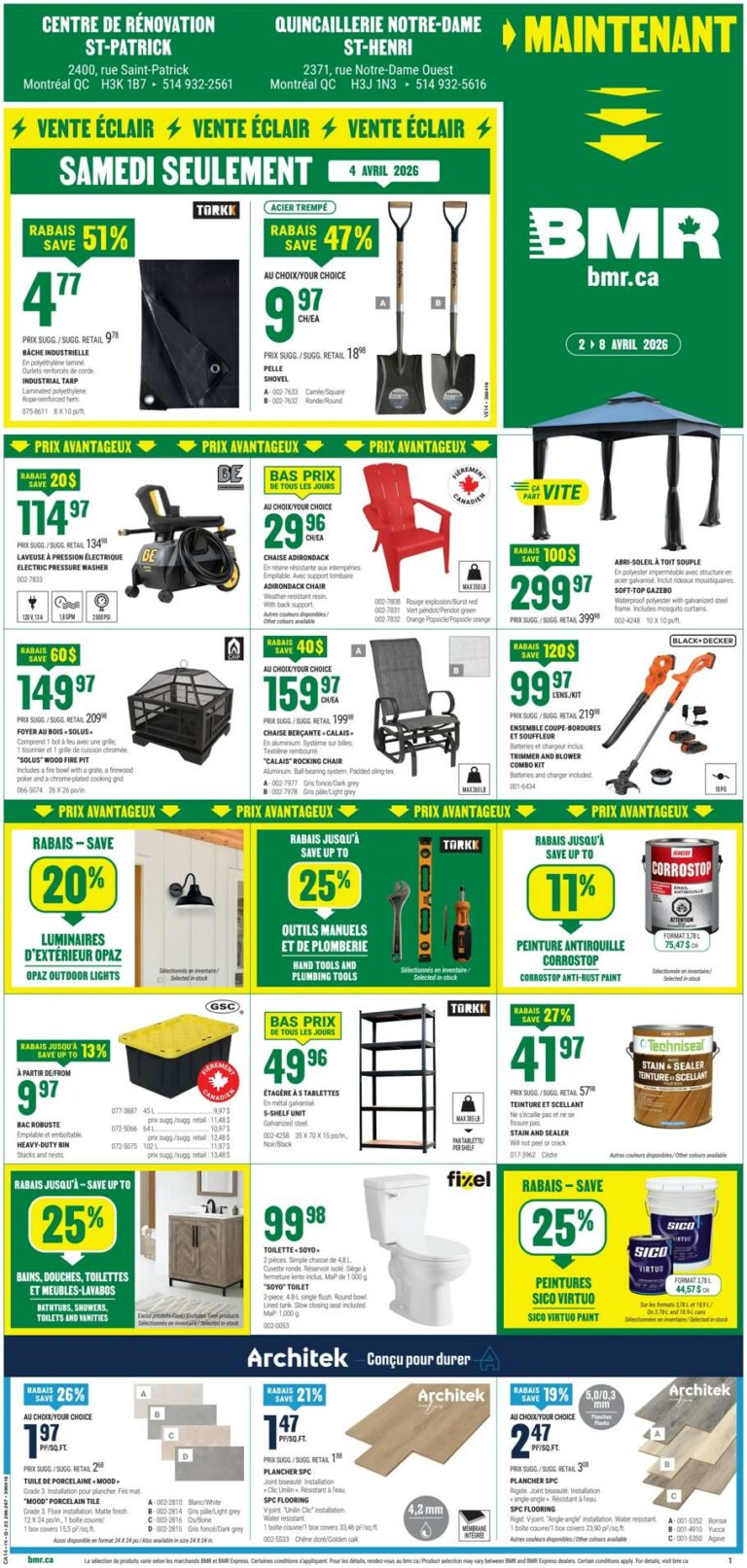 Circulaire BMR du 2 au 8 avril 2026