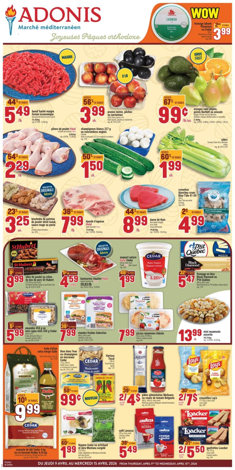 Circulaire Adonis du 9 au 15 avril 2026