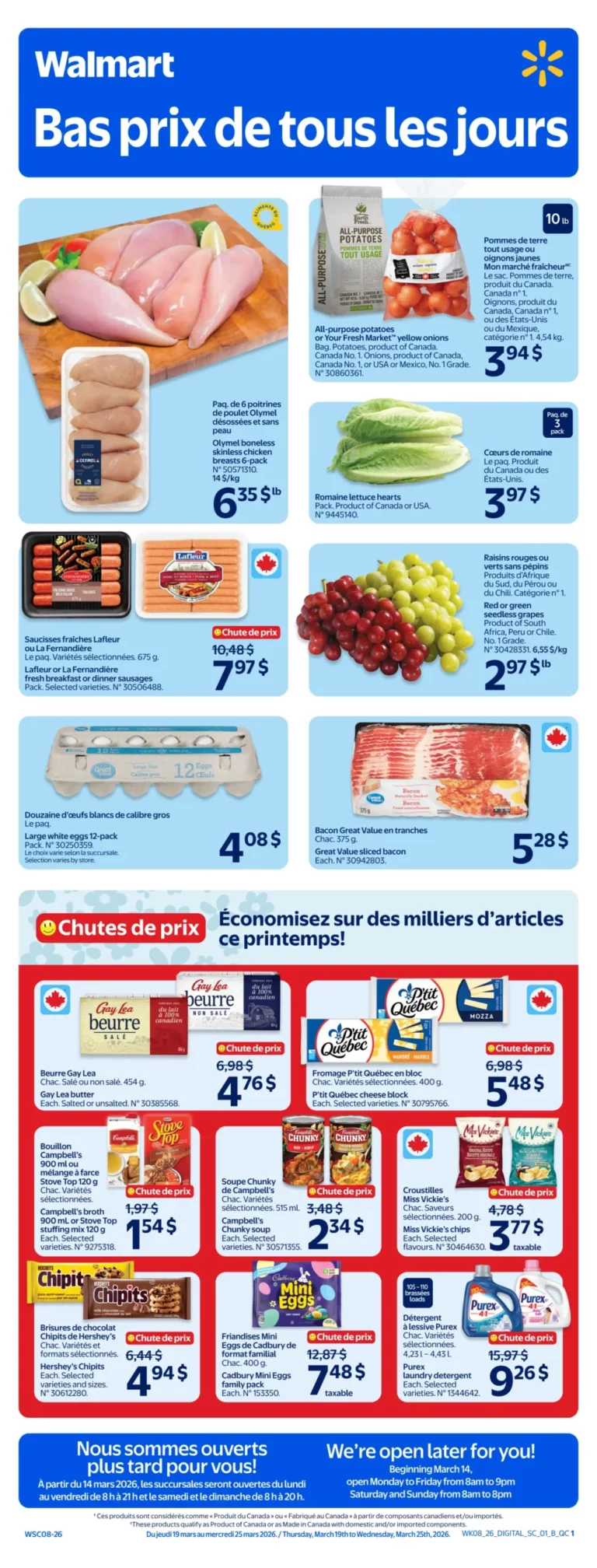 Circulaire Walmart – Du 19 au 25 mars 2026