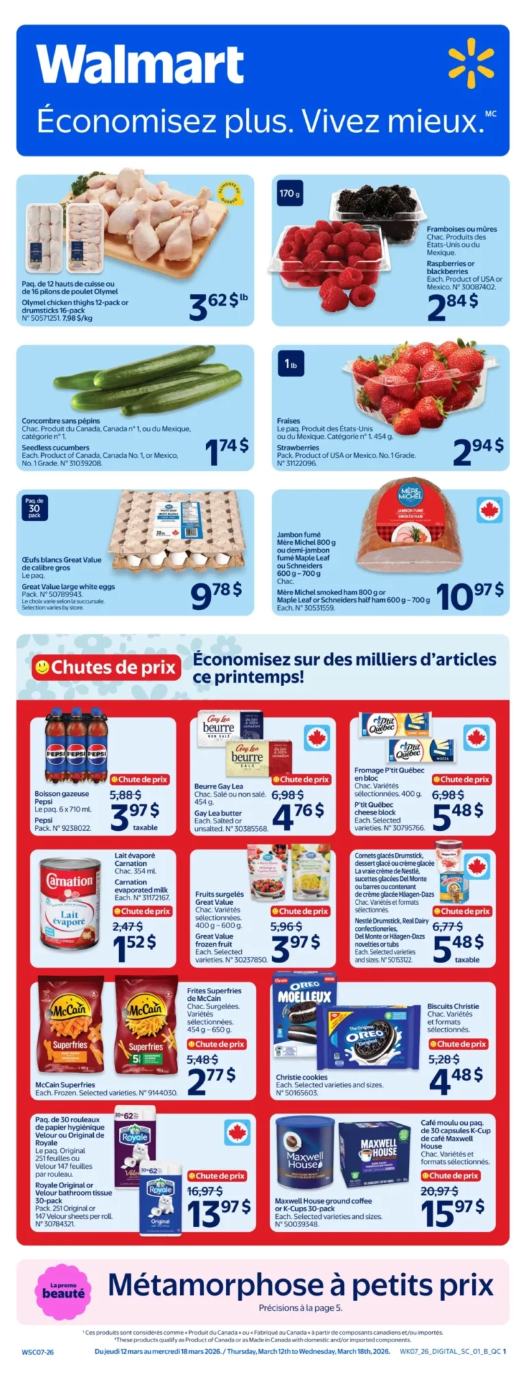 Circulaire Walmart du 12 au 18 mars 2026