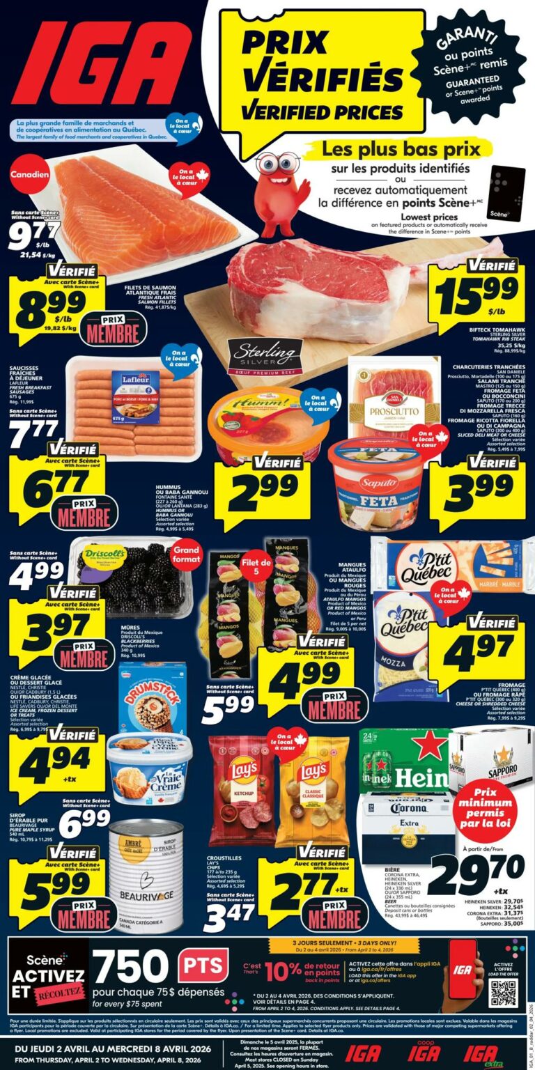 Circulaire IGA Québec du 2 au 8 avril 2026