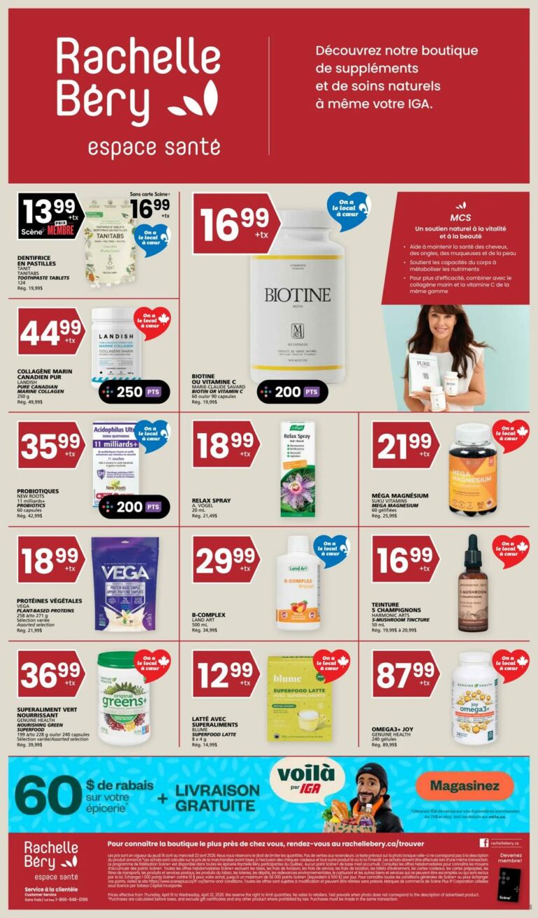 Circulaire Rachelle-Béry Espace Santé du 16 au 22 avril 2026