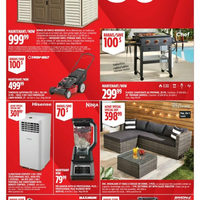 Circulaire Canadian Tire Du 23 au 30 avril 2026