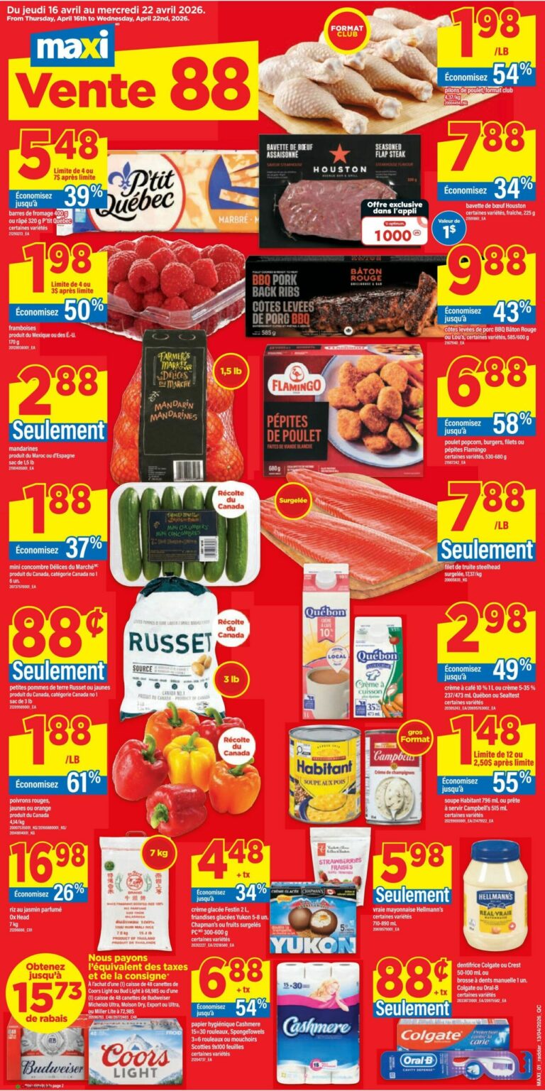 Circulaire Maxi & Cie du 16 au 22 avril 2026