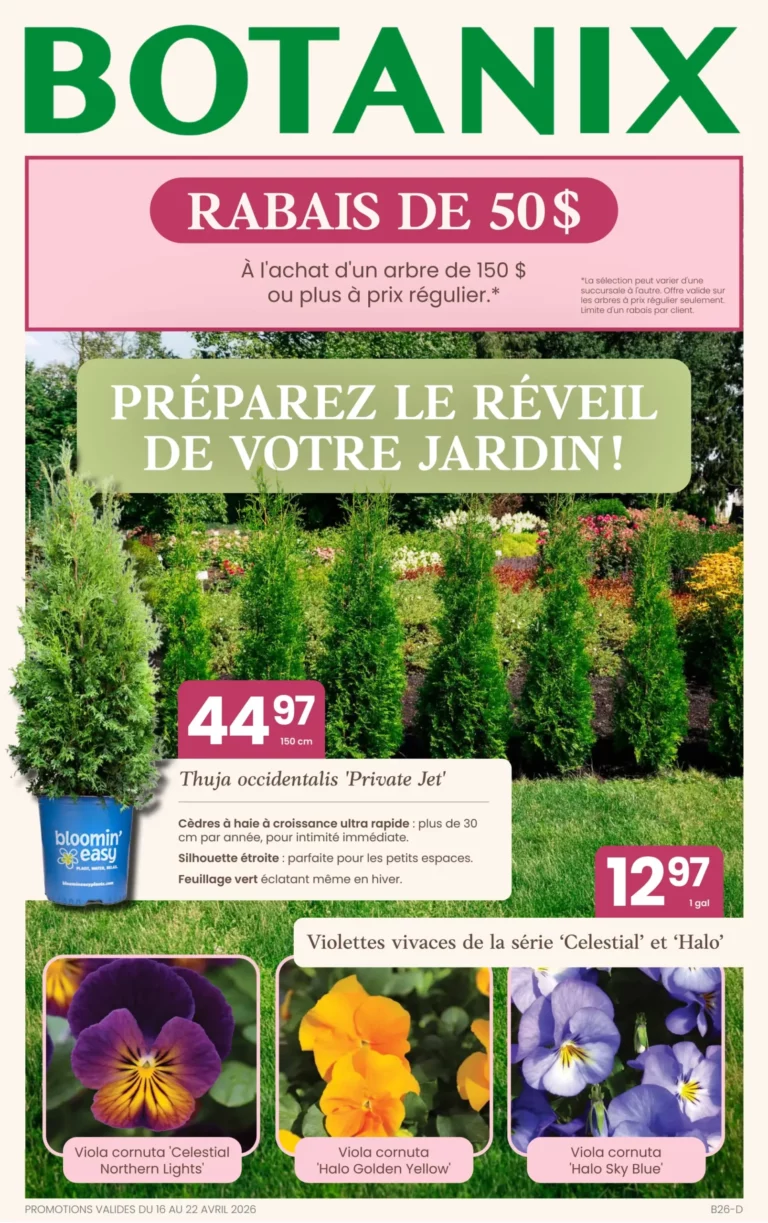 Circulaire Botanix Du 16 au 22 avril 2026