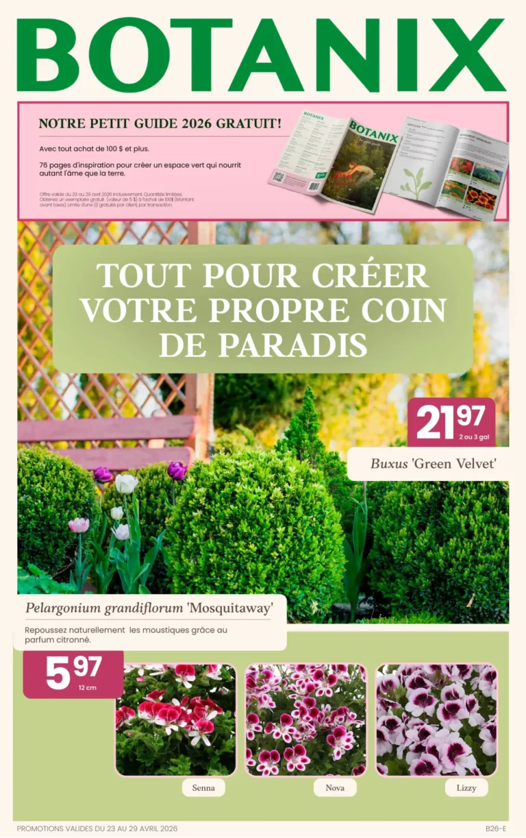 Circulaire Botanix Du 23 au 29 avril 2026