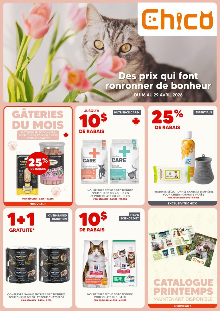 Circulaire Chico Boutique d&rsquo;Animaux du 16 au 29 avril 2026