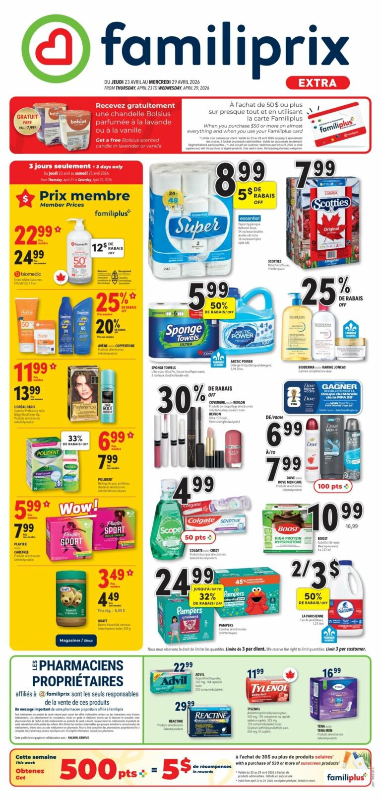 Circulaire Familiprix Extra Du 23 au 29 Avril 2026