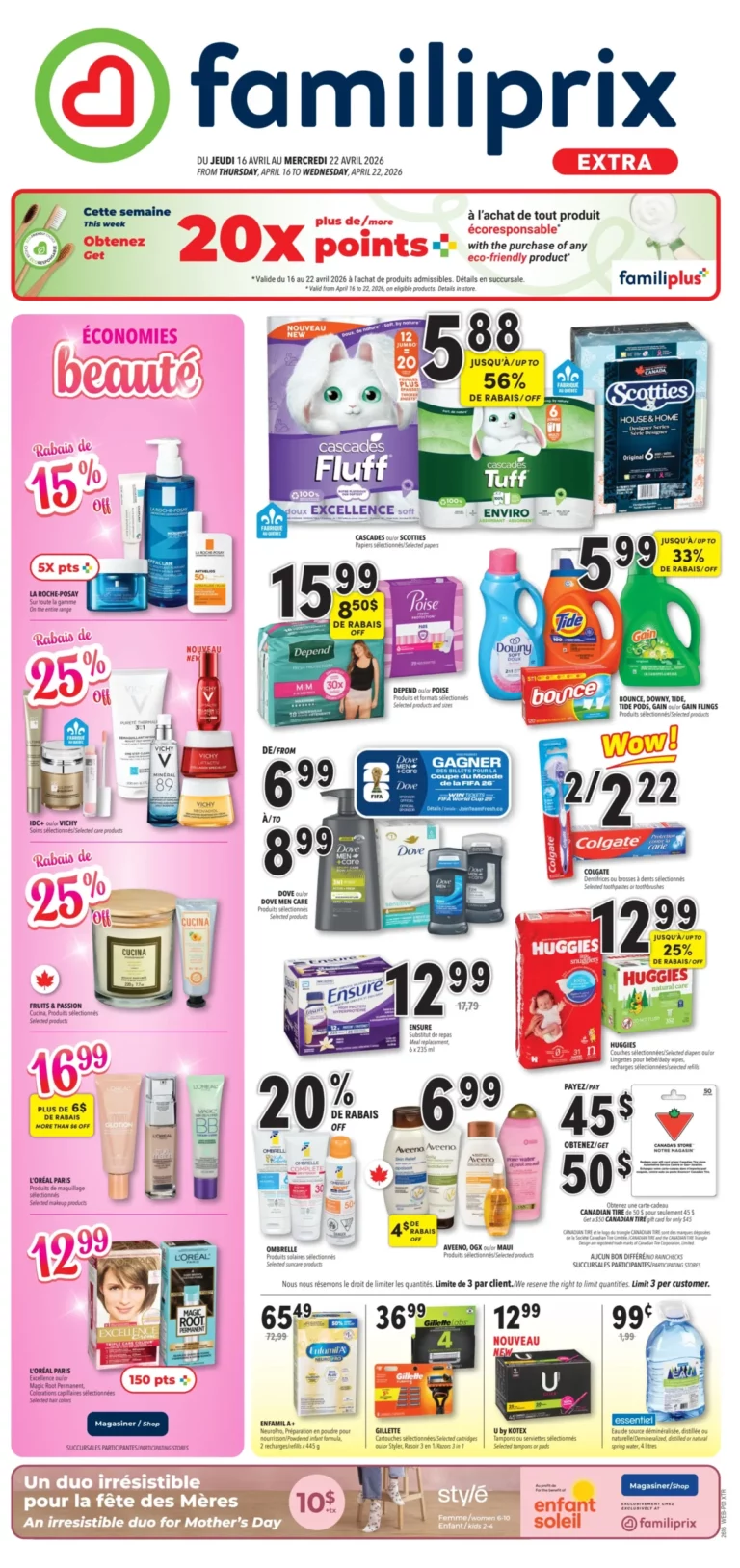 Circulaire Familiprix – Extra Du 16 au 22 avril 2026