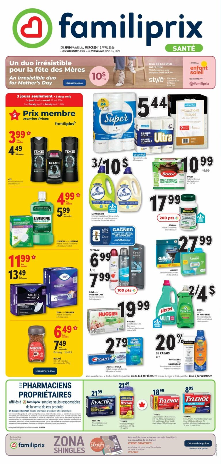 Circulaire Familiprix – Santé Du 9 au 15 Avril 2026