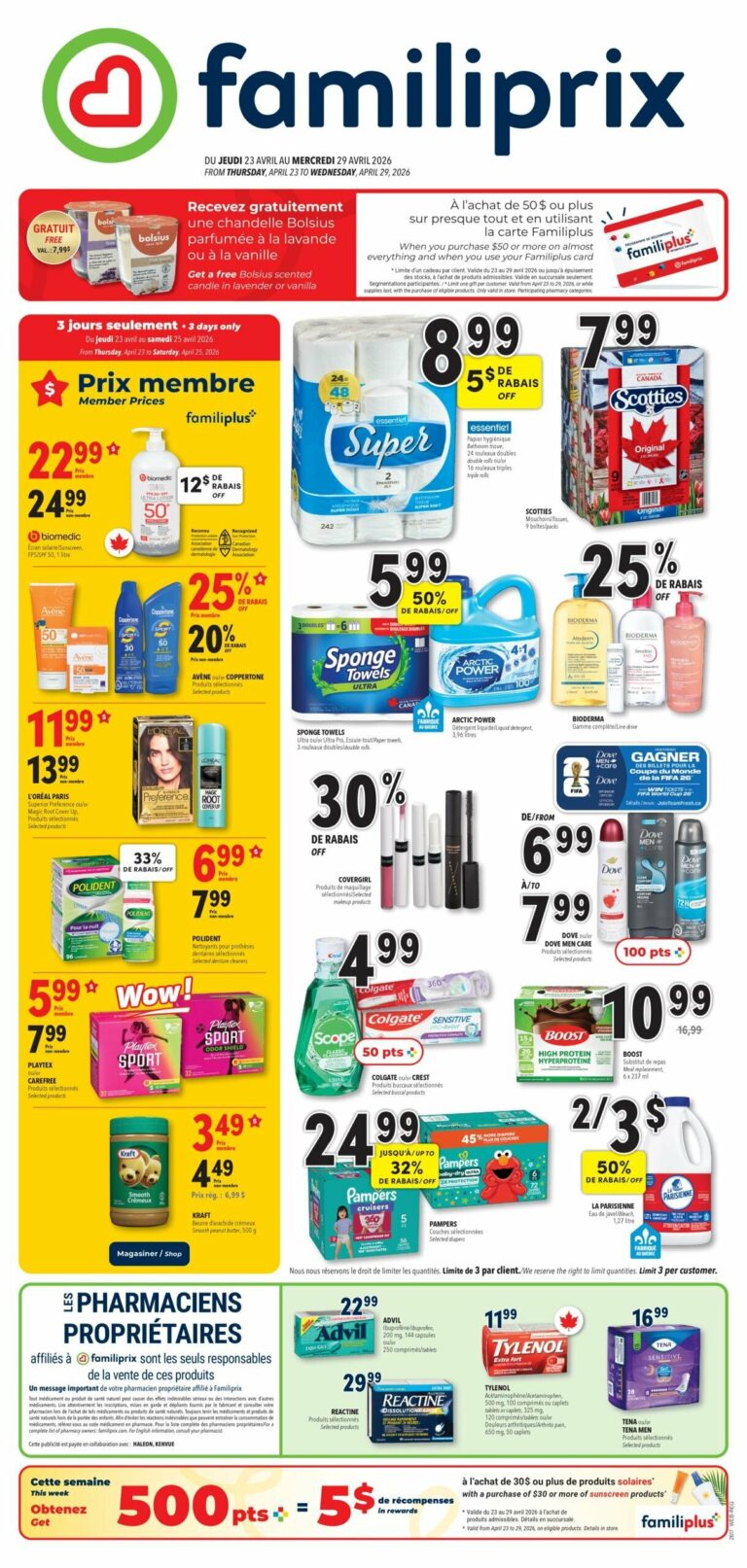 Circulaire Familiprix Du 23 au 29 Avril 2026