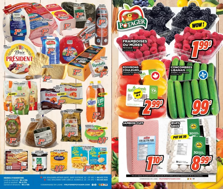 Circulaire Fruiterie Potager Saint-Eustache / Blainville Du 23 au 29 Avril 2026