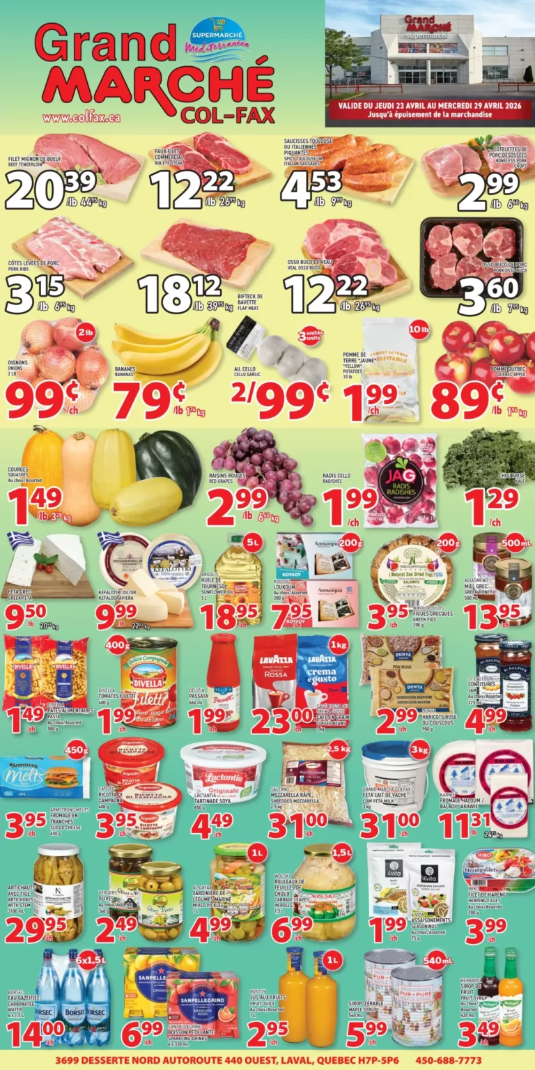 Circulaire Grand Marché du 23 au 29 avril 2026