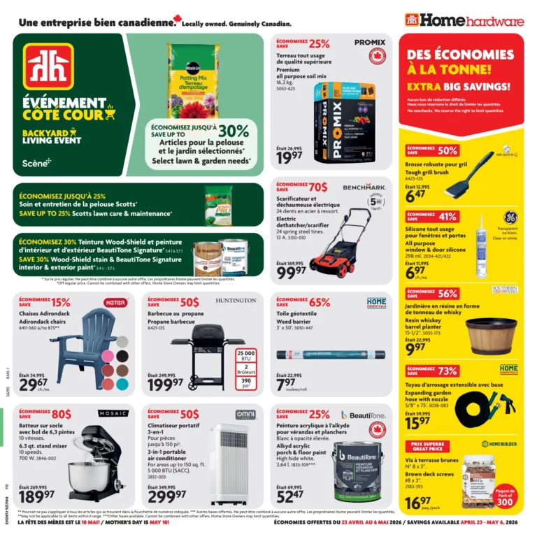 Circulaire Home Hardware du 23 Avril au 6 mai 2026