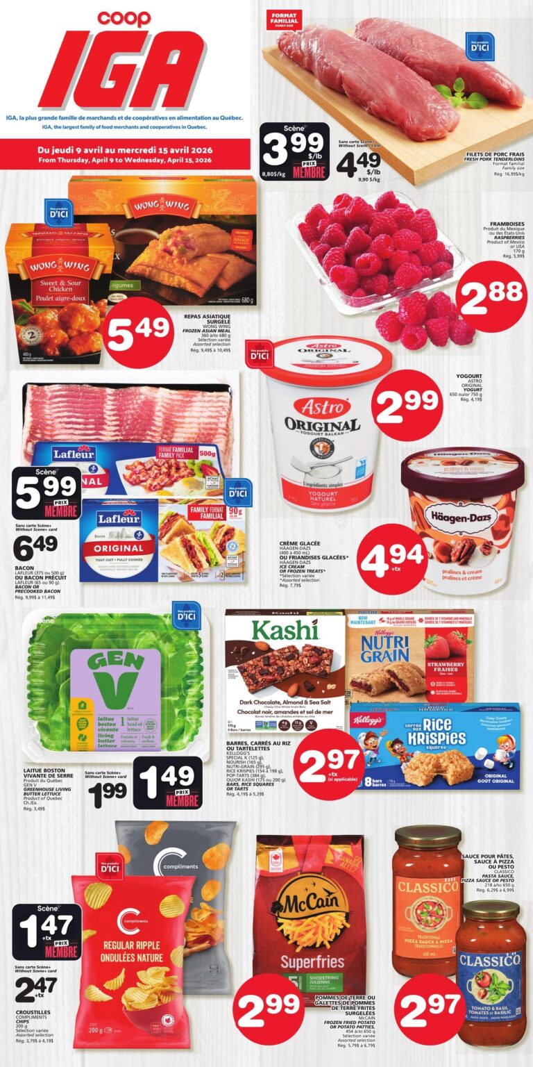 Circulaire IGA – Îles de la Madeleine Du 9 au 15 Avril 2026