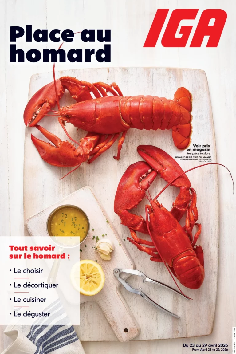 Circulaire IGA Place au Homard du 23 au 29 Avril 2026