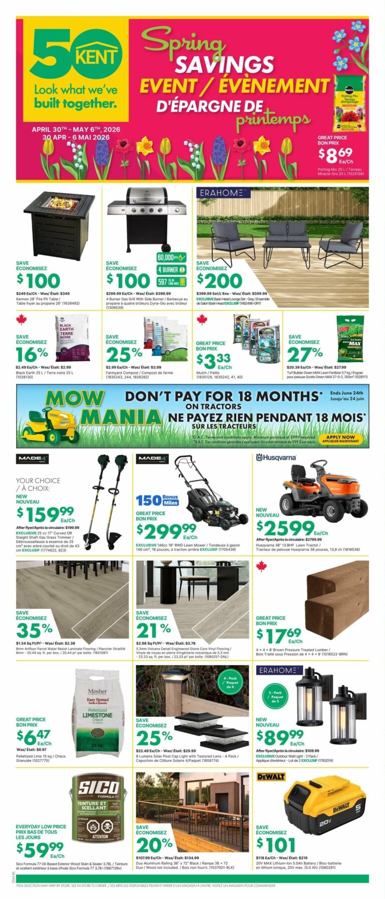 Circulaire Kent du 30 avril au 6 mai 2026