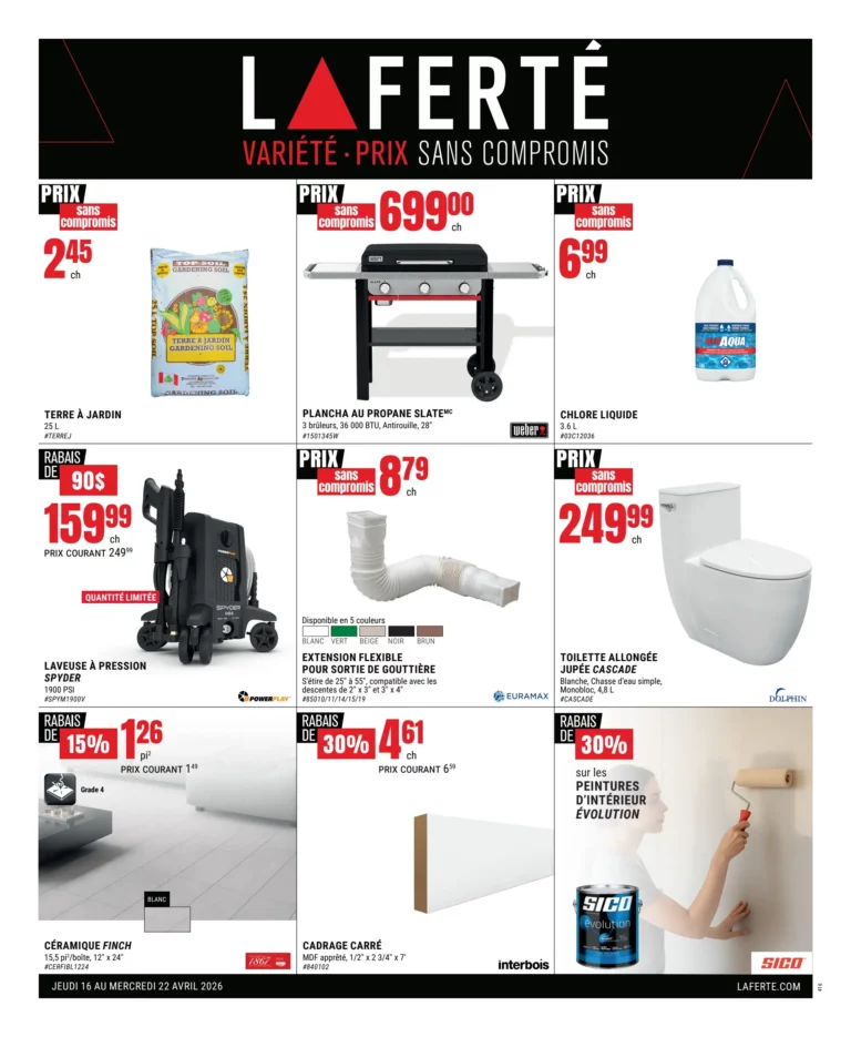 Circulaire Laferté – Du 16 au 22 avril 2026