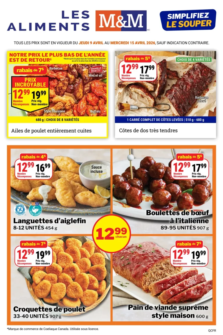 Circulaire Aliments M & M du 9 au 15 Avril 2026