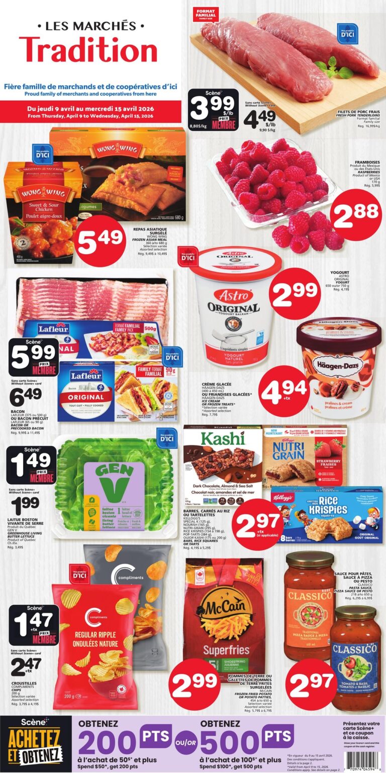 Circulaire Les Marchés Tradition du 9 au 15 Avril 2026