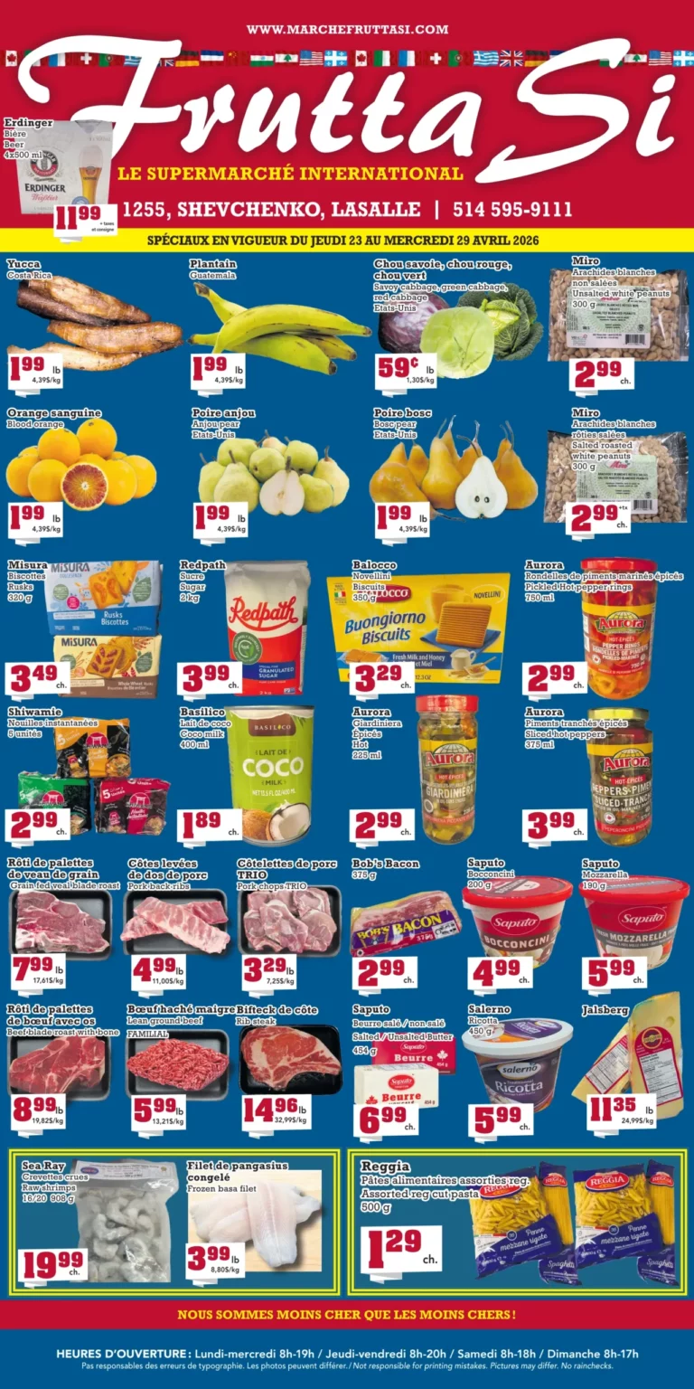 Circulaire Marché Frutta Si du 23 au 29 Avril 2026