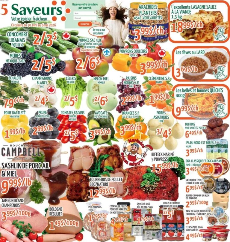 Circulaire Marché Le 5 Saveurs Du 30 avril au 6 mai 2026