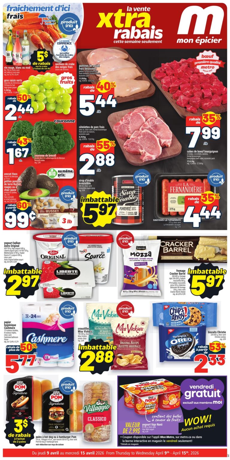 Circulaire Metro du 9 au 15 Avril 2026