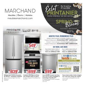 Circulaire Meubles Marchand – Électroménagers du 16 avril au 27 mai 2026