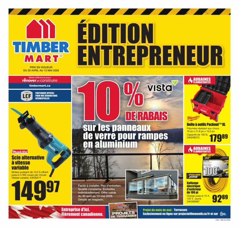 Circulaire Timber Mart Du 30 avril au 13 mai 2026